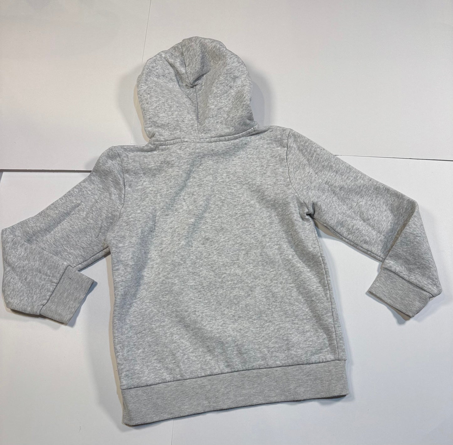 #180 Boys 7/8 Small Puma Gray with Black Logo Hoodie Set