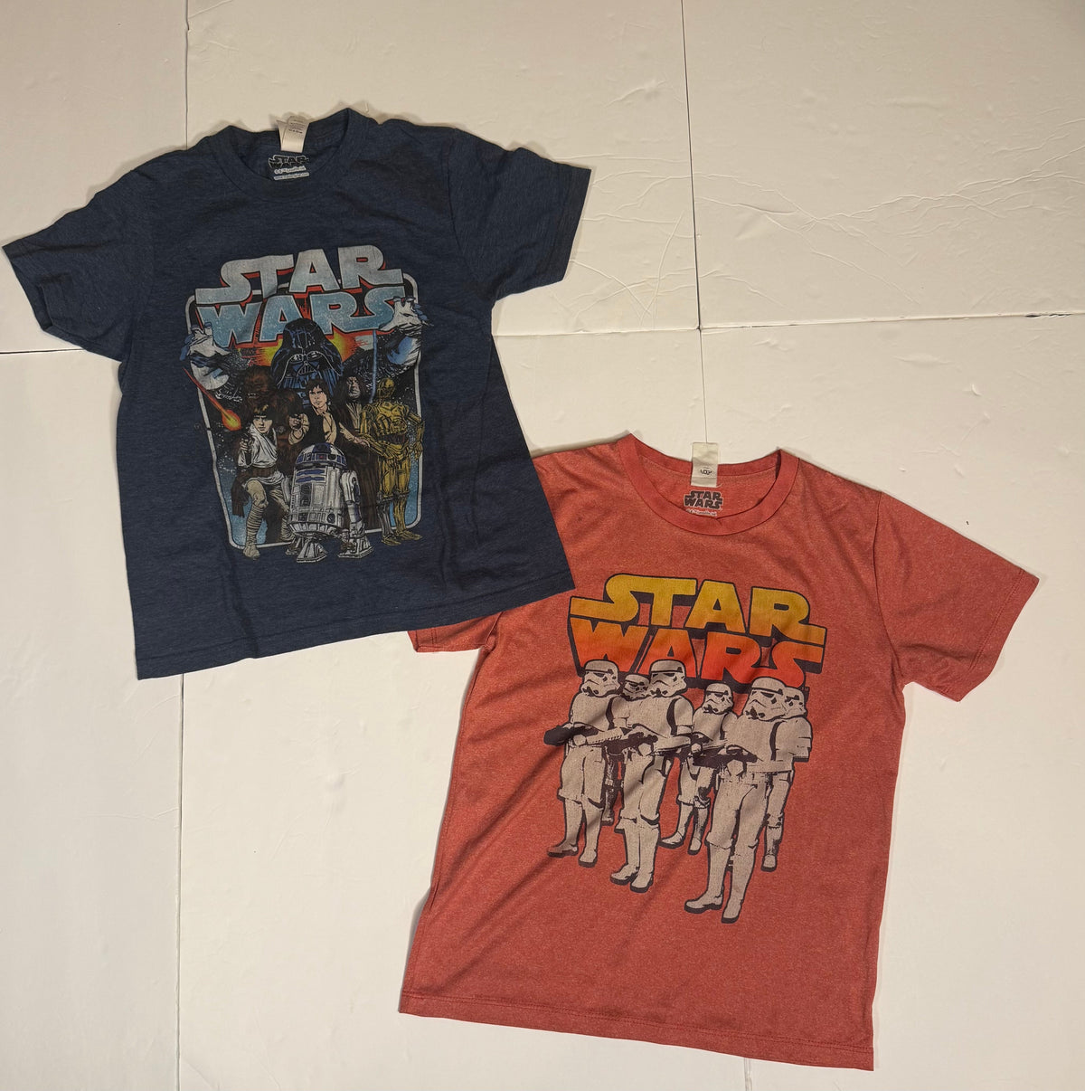 #141 Boys Medium 10-12 Star Wars Bundle - Blue and Red Atheltic Shirt