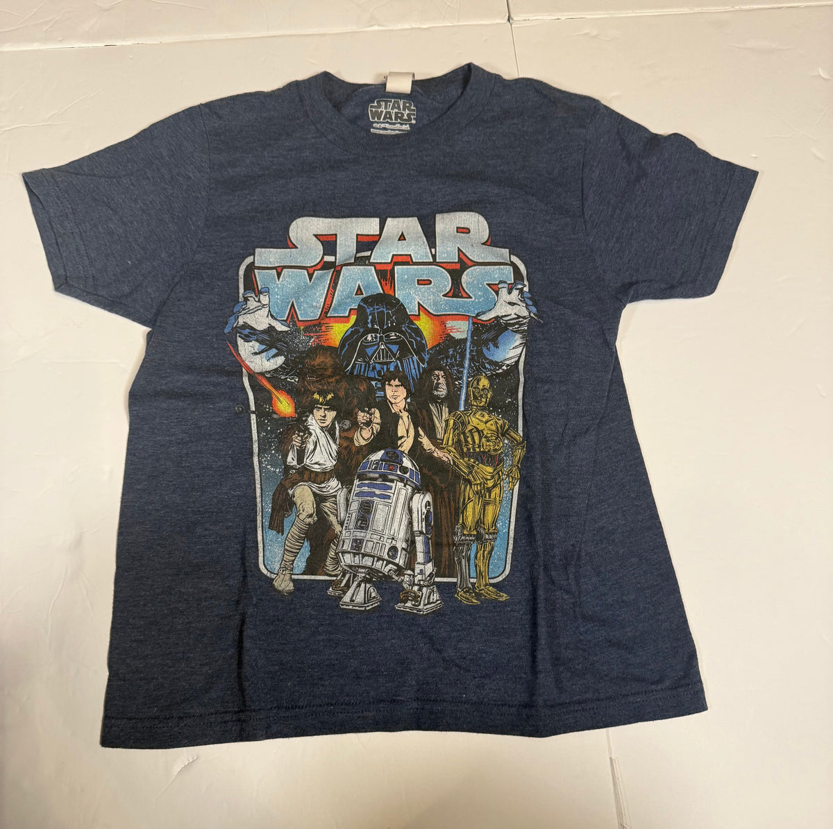 #141 Boys Medium 10-12 Star Wars Bundle - Blue and Red Atheltic Shirt