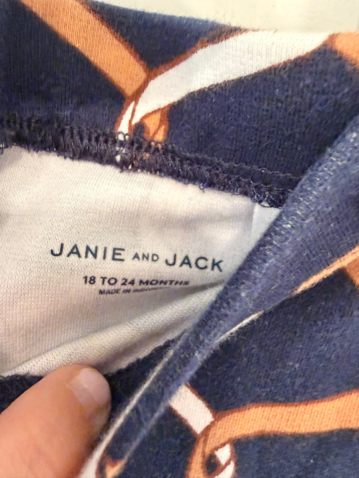 #85 Janie and Jack Equestrian Navy Blue Ponte Pants, Girls 18-24m