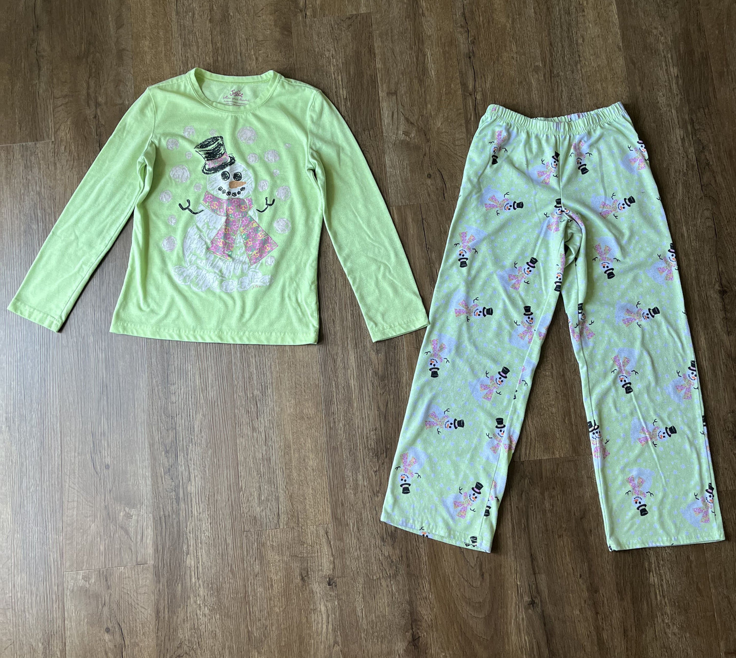 #124 3 PJ Sets - LOL, JoJo Siwa & Snowman Pajamas Girls Size M 8
