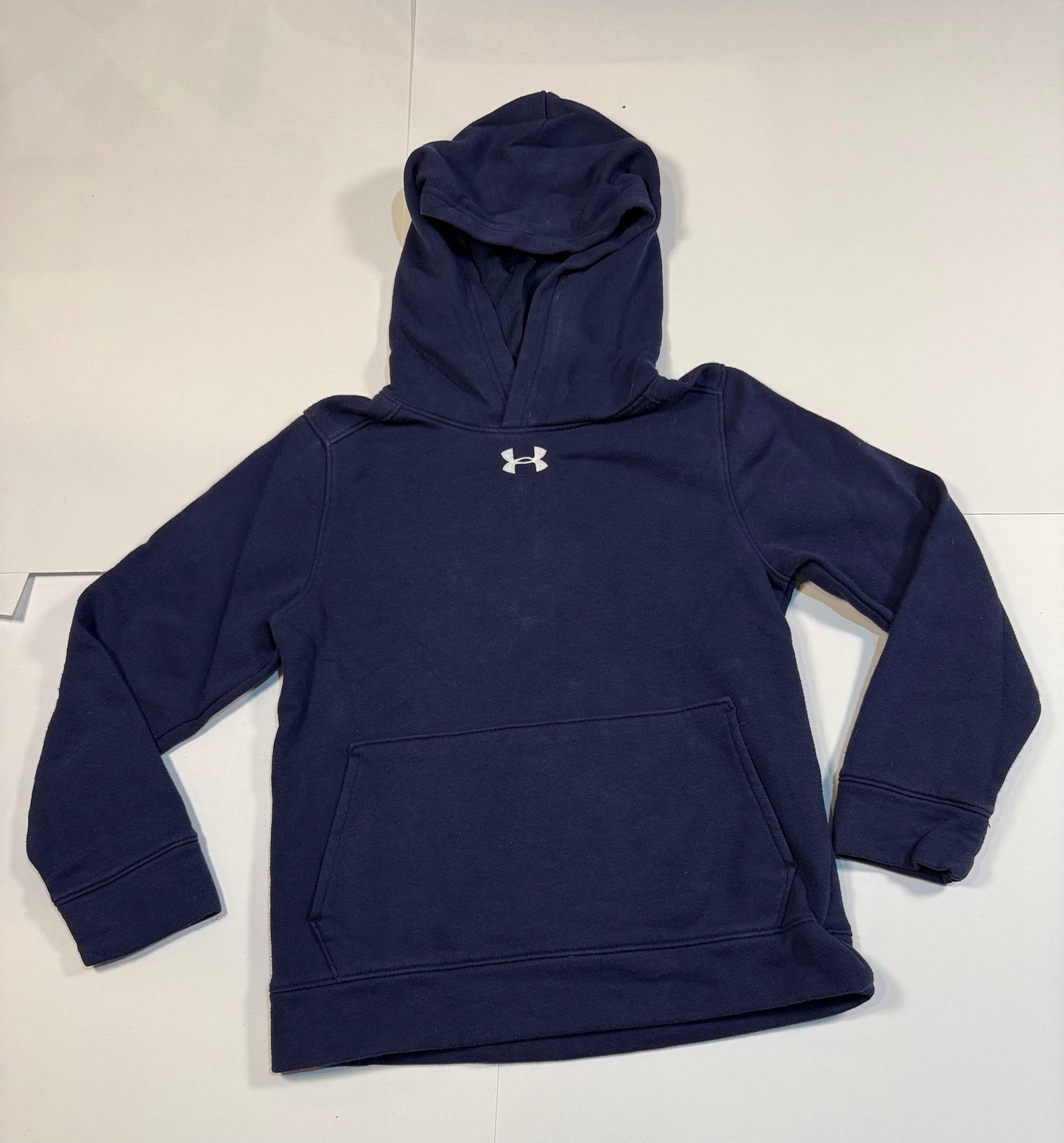 #180 Boys YSM 8 (Youth Small) Under Armour Navy Blue Fleece Hoodie Set