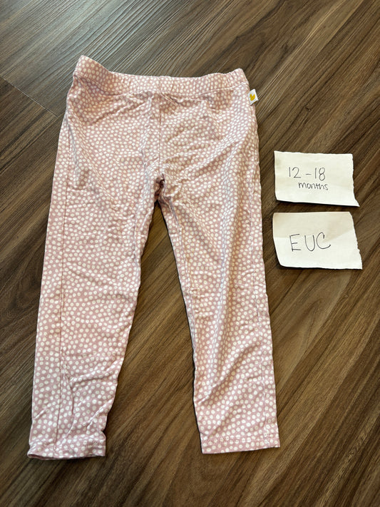 #138 - 12-18 Mo - EUC Posh Peanut - Pastel Orchid Polka Dot Pants - PU 45236