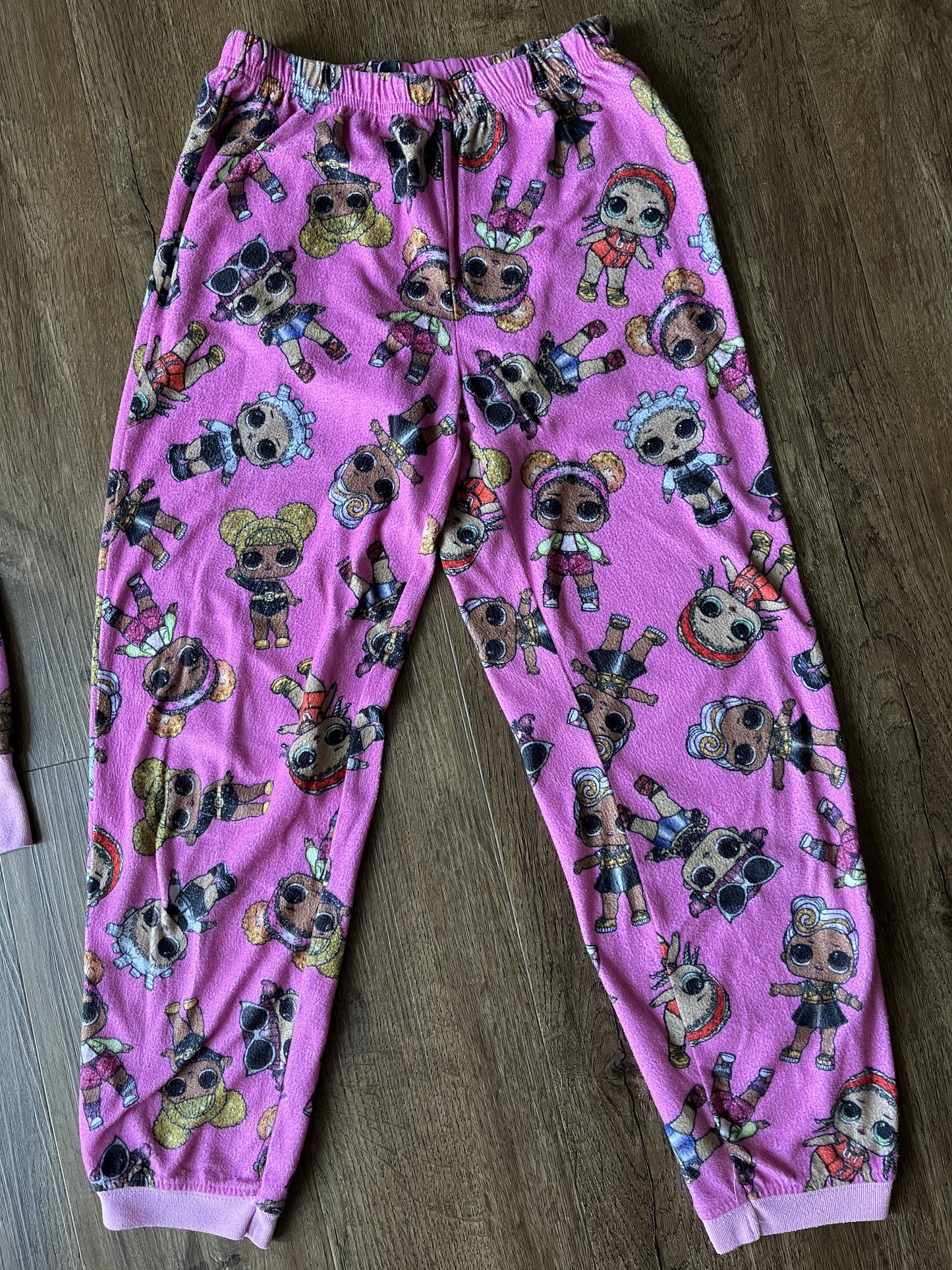 #124 3 PJ Sets - LOL, JoJo Siwa & Snowman Pajamas Girls Size M 8