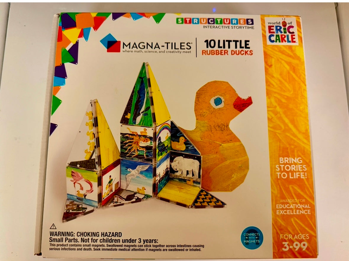 Magna tiles set 10 little rubber ducks like new