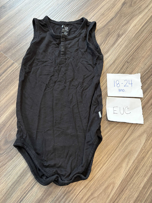 #77 - Kyte Baby 18-24 Mo Black Tank Bodysuit EUC