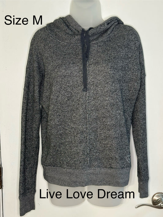 #186 Live Love Dream Gray Hoodie - Women's M - VGUC