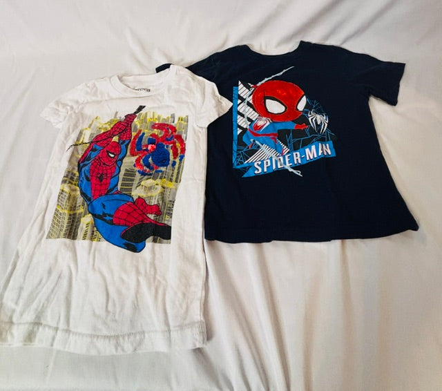 #90 Set of 2 Marvel Spider-Man short-sleeve T-shirts    Kids size XS