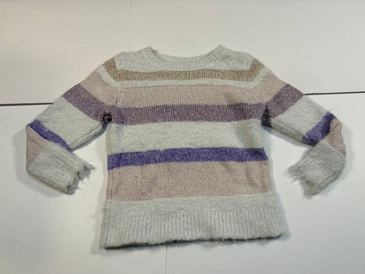 #180 Girls 4T Cat & Jack Glitter Striped Sweater