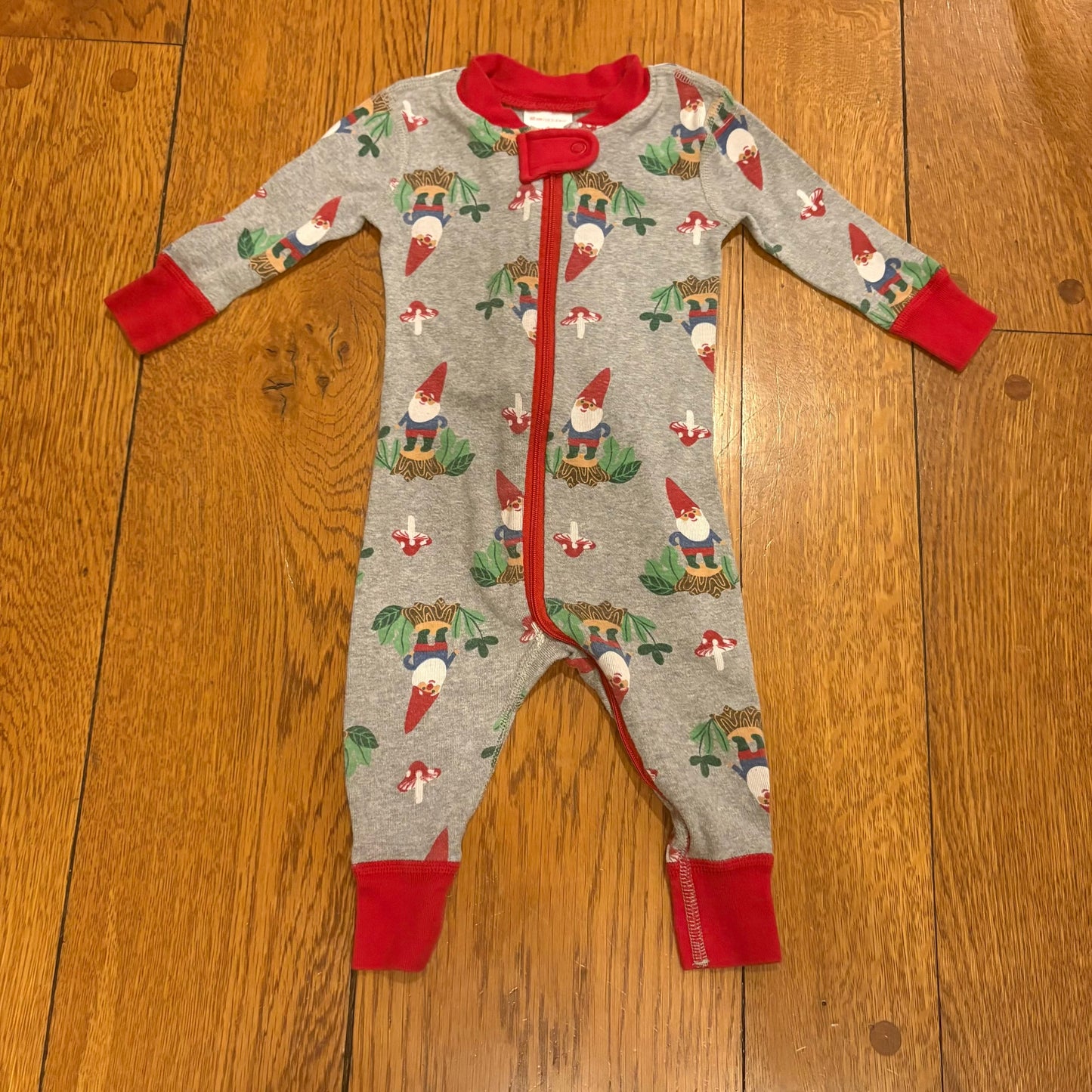 Seller 98 Gender Neutral 3-6m Hanna Andersson Garden Gnome Zip Pajamas