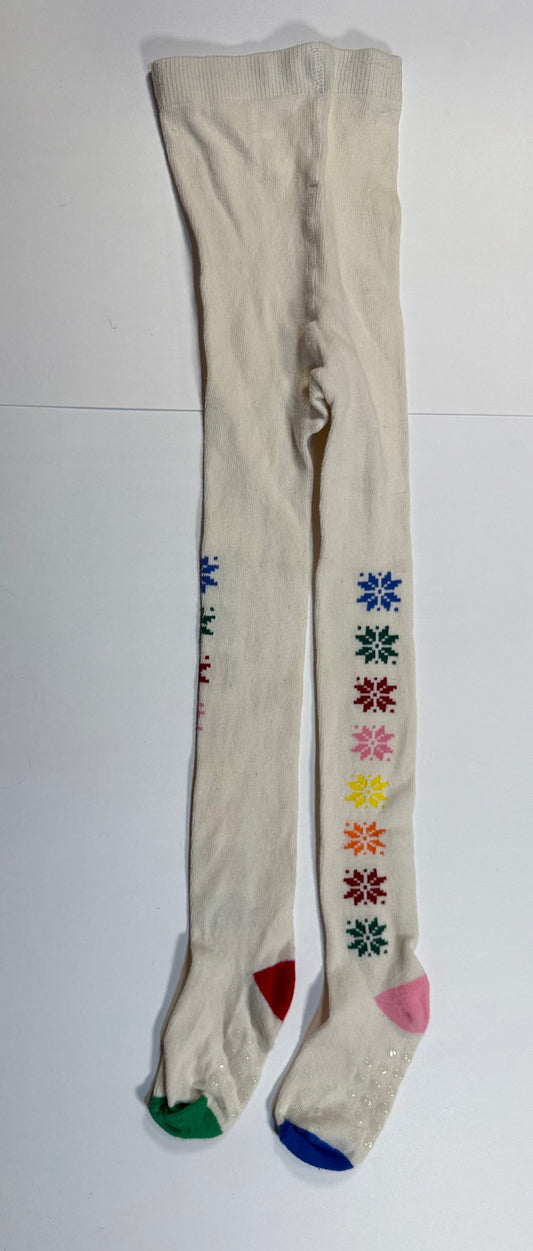 #180 Girls 4-5T Gymboree Rainbow Snowflake Tights