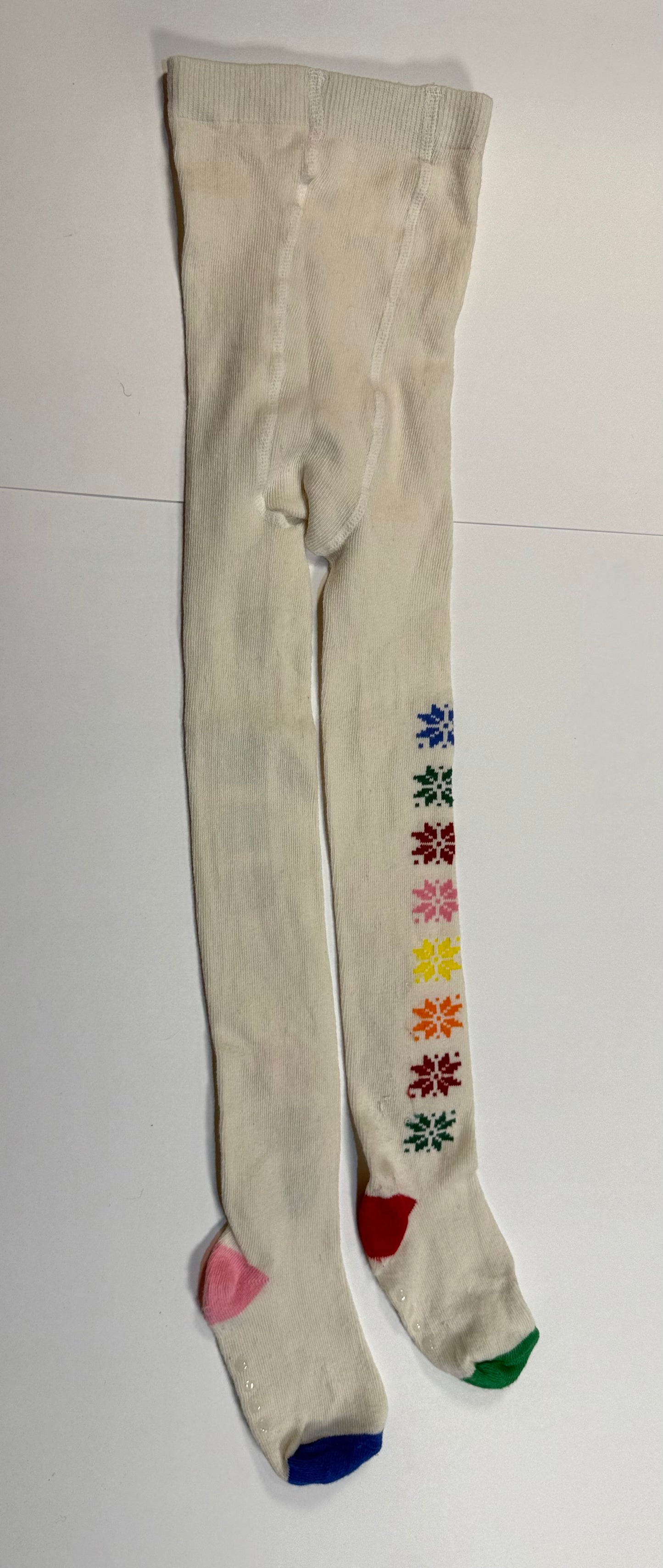 #180 Girls 4-5T Gymboree Rainbow Snowflake Tights