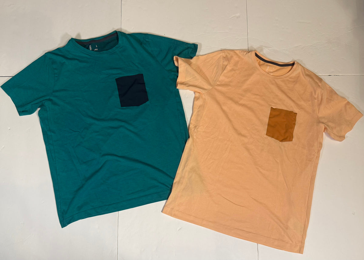 #141 Mens Large Arc'teryx Athletic Pocket Shirt Bundle - Teal and Orange