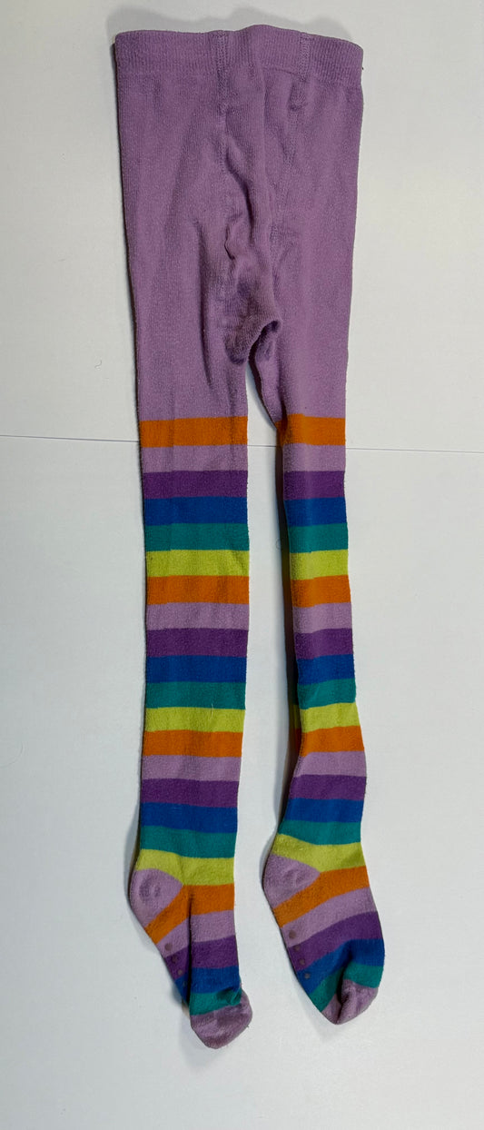 #180 Girls 4t-5t Gymboree Rainbow tights with grippers on feet