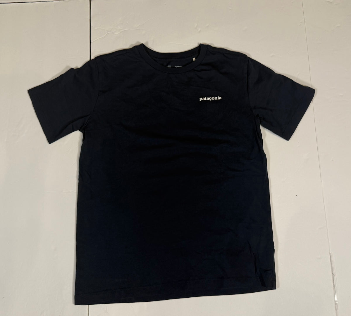 #141 Boys Medium 10 Patagonia Cotton Navy  Shirt