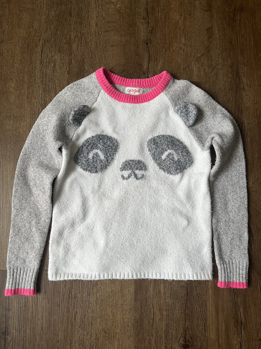 #124 Cat & Jack Panda Sweater Girls Size 6
