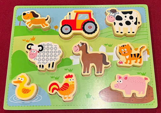 Farm animal wooden puzzle