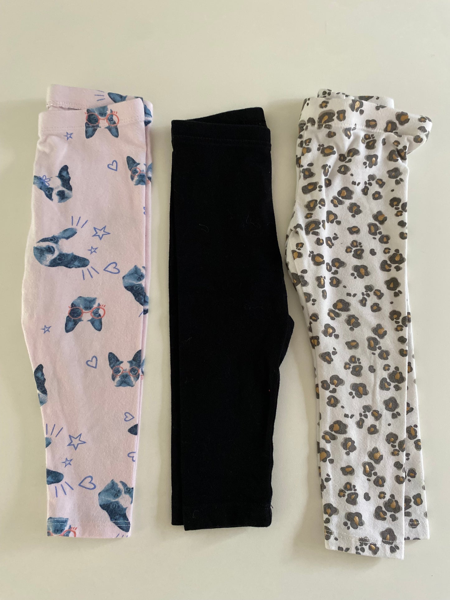 #84B- Girls 12-18M, legging bundle, set to 3, GUC