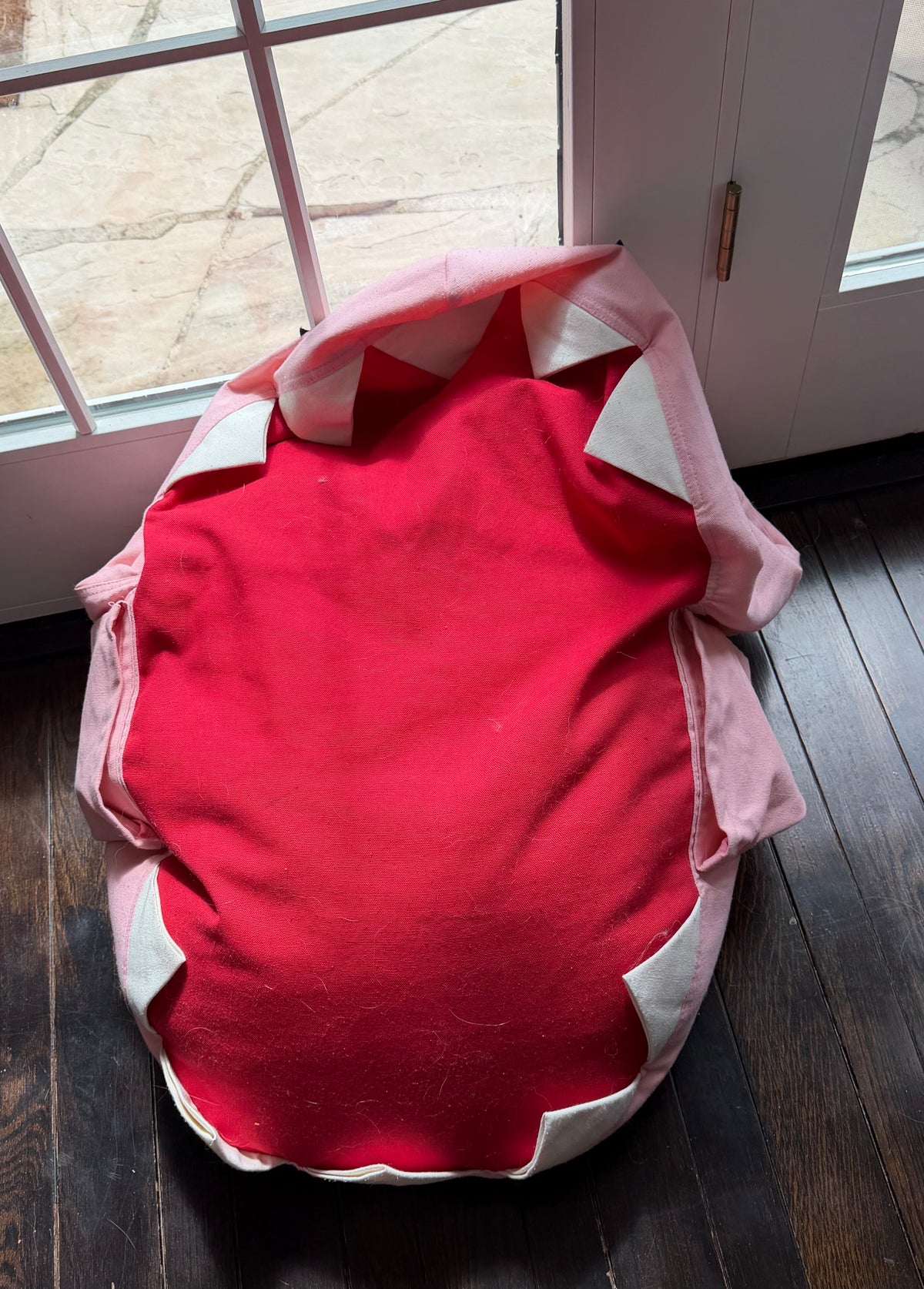 #117, Pink Shark Bean Bag Chair, GUC