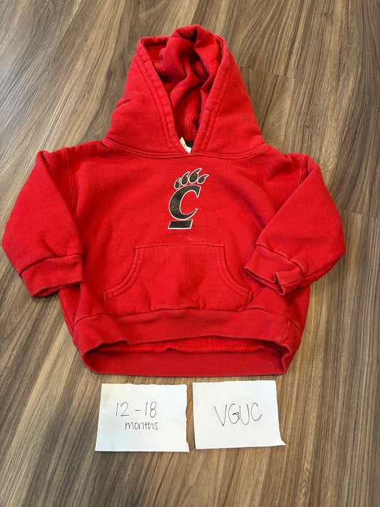 #138 - 12-18 Mo - VGUC UC Bearcats Red Hoodie - PU 45236