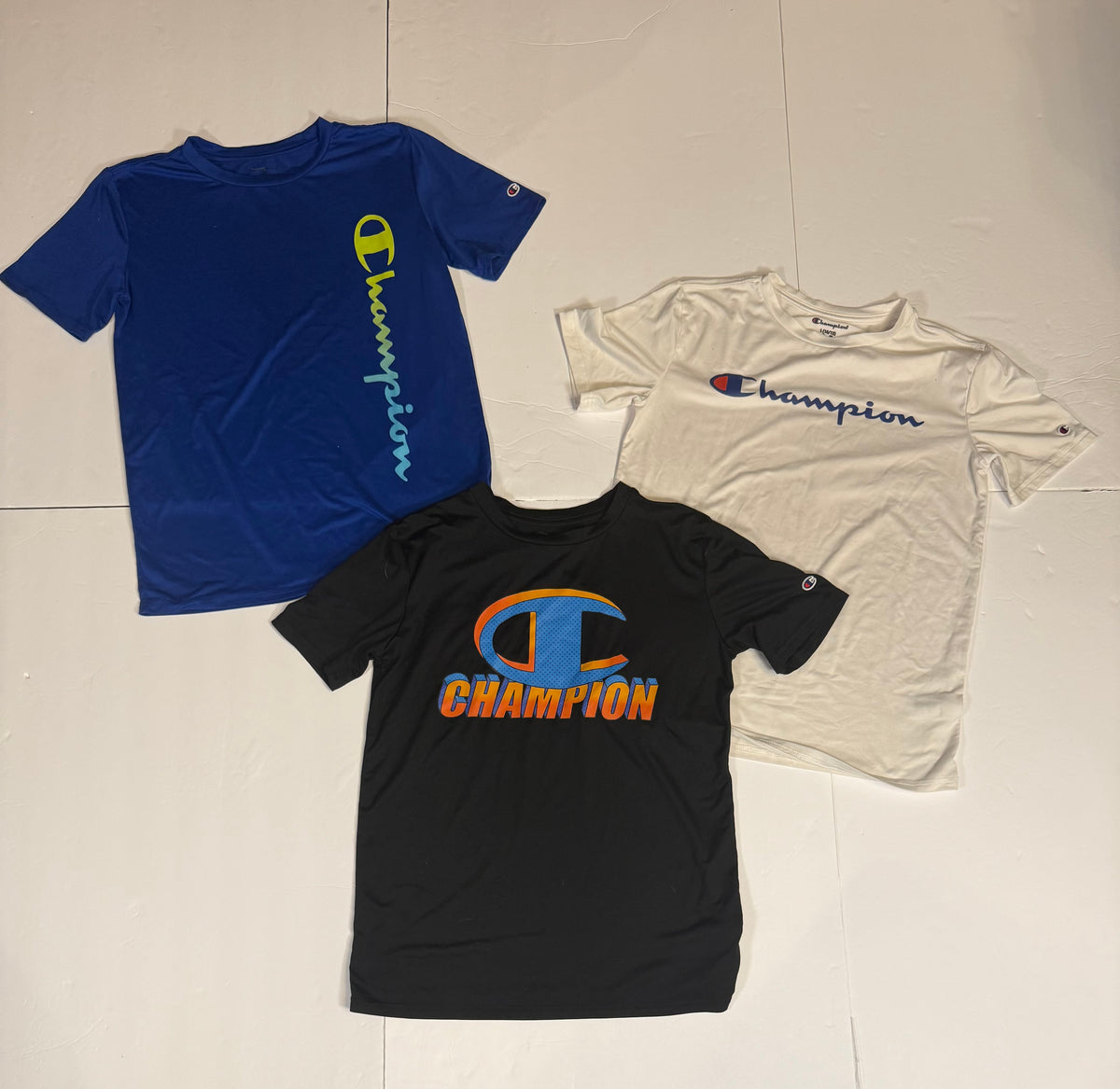 #141 Boys Large 10-12 Set of 3 Champion Athletic Shirts