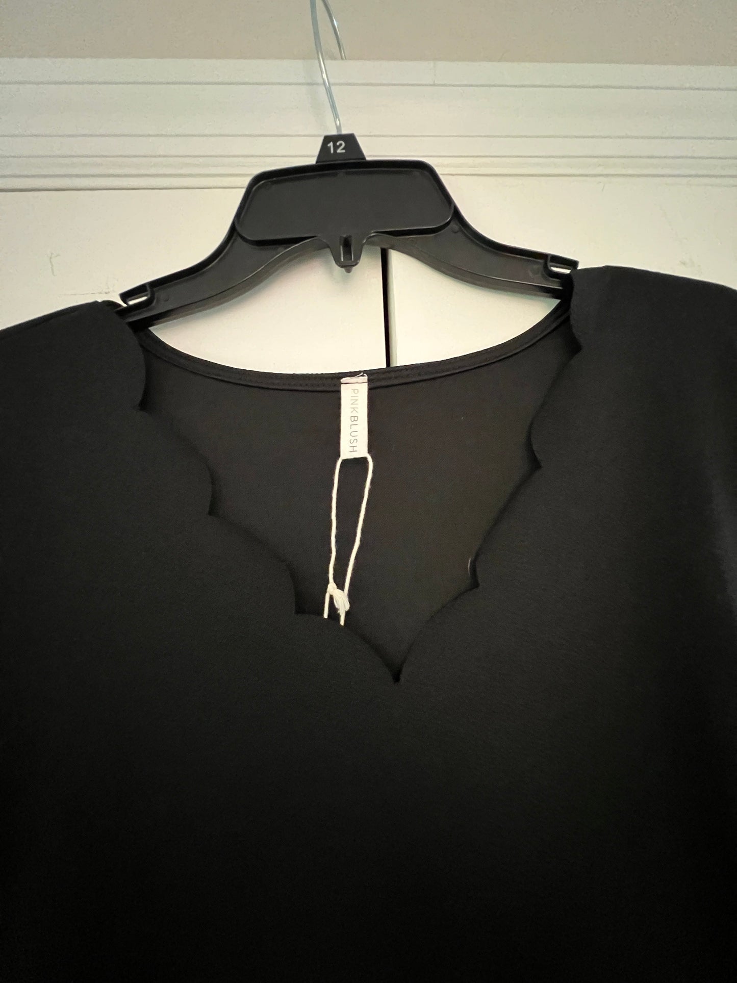 Seller #159 pink blush black dress Sz medium