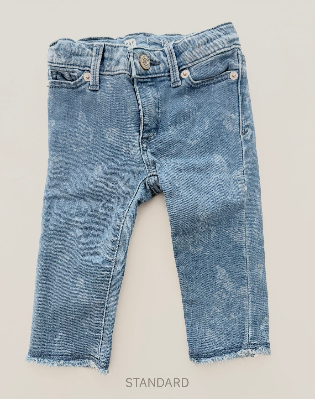 #117, Girls 18M, Gap butterfly print denim jeans , EUC