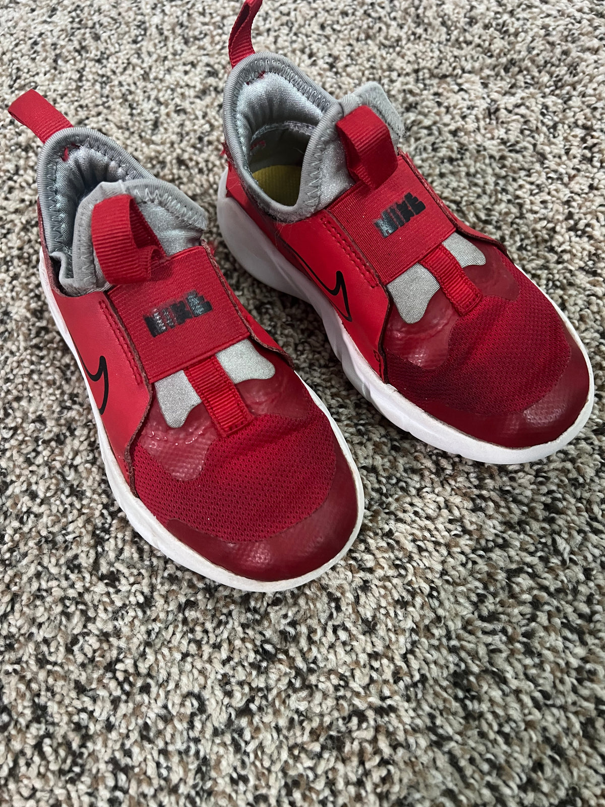 Seller #184 Boys 11C Nike Red and Gray shoes