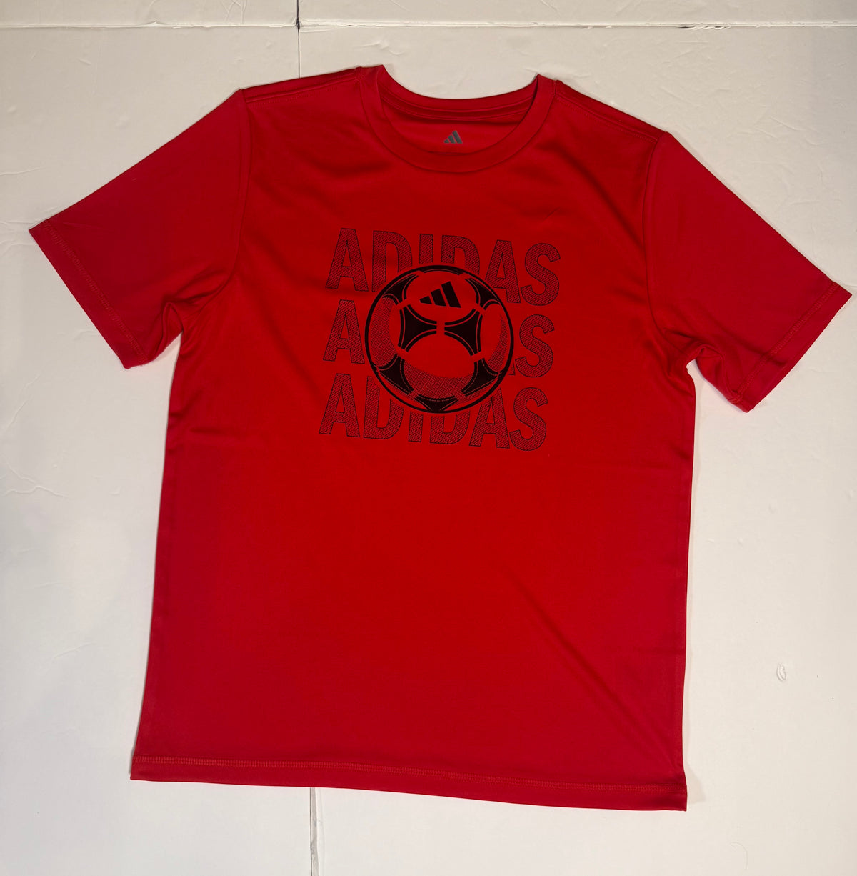 #141 Boys Medium 10-12 NWOT Adidas Athletic Shirt Set  - Red and Black