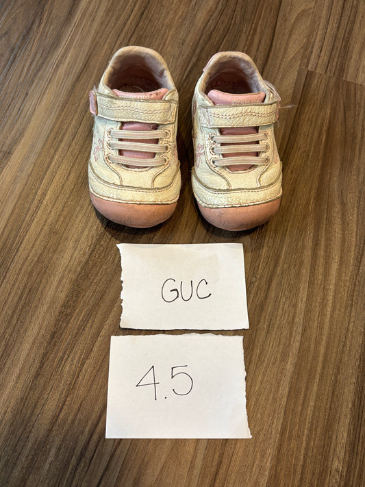 #138 - 4.5 - GUC Stride Rite - White Gym Shoes - PU 45236