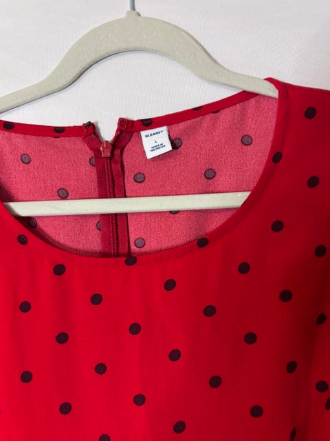 #90 Old Navy women's polka dot dress    Size L