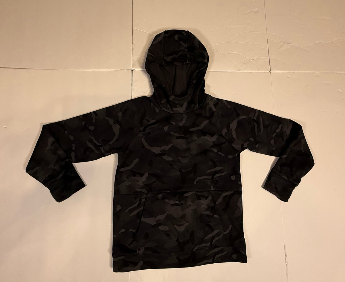 #141 Boys Large 10-12 All in Motion Athletic Hoodie Sweatshirt with Thumb Hole - Gray Camo