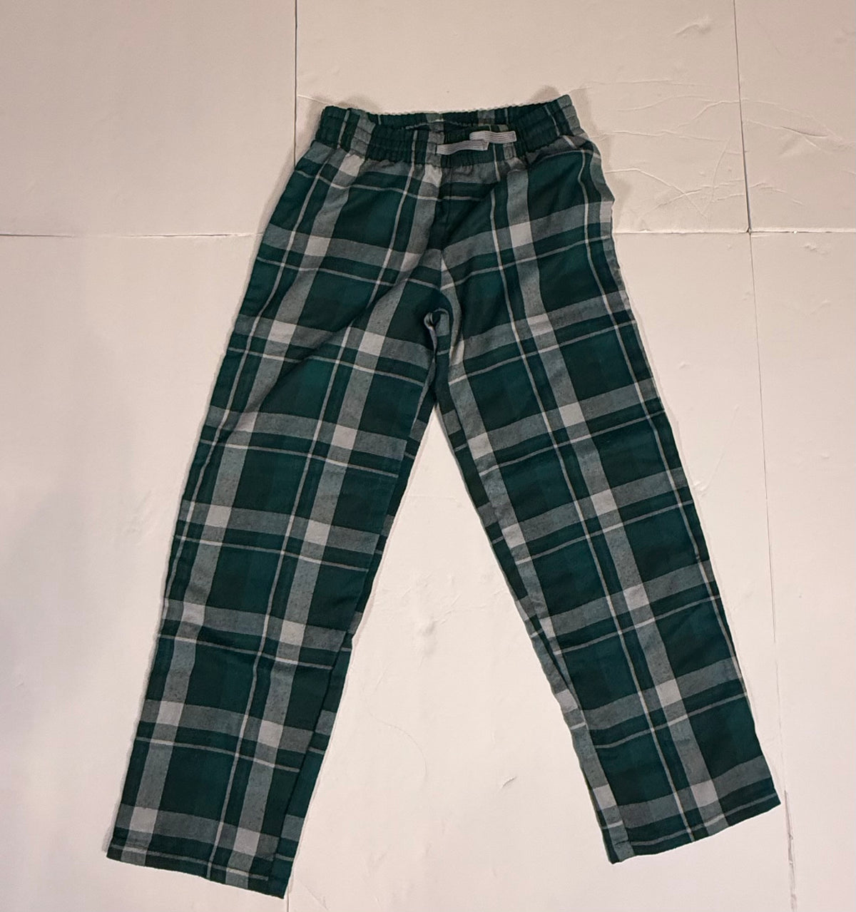 #141 Boys Large 10/12 Cat & Jack Green Flannel Pants