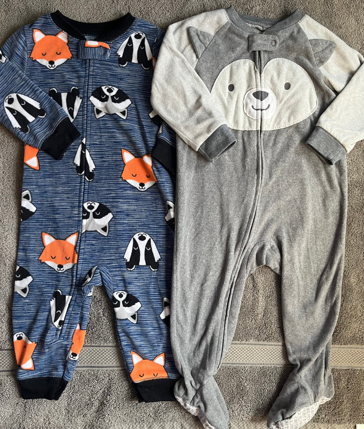 Seller #13 Carter’s boys 12 months fleece sleeper pajamas bundle