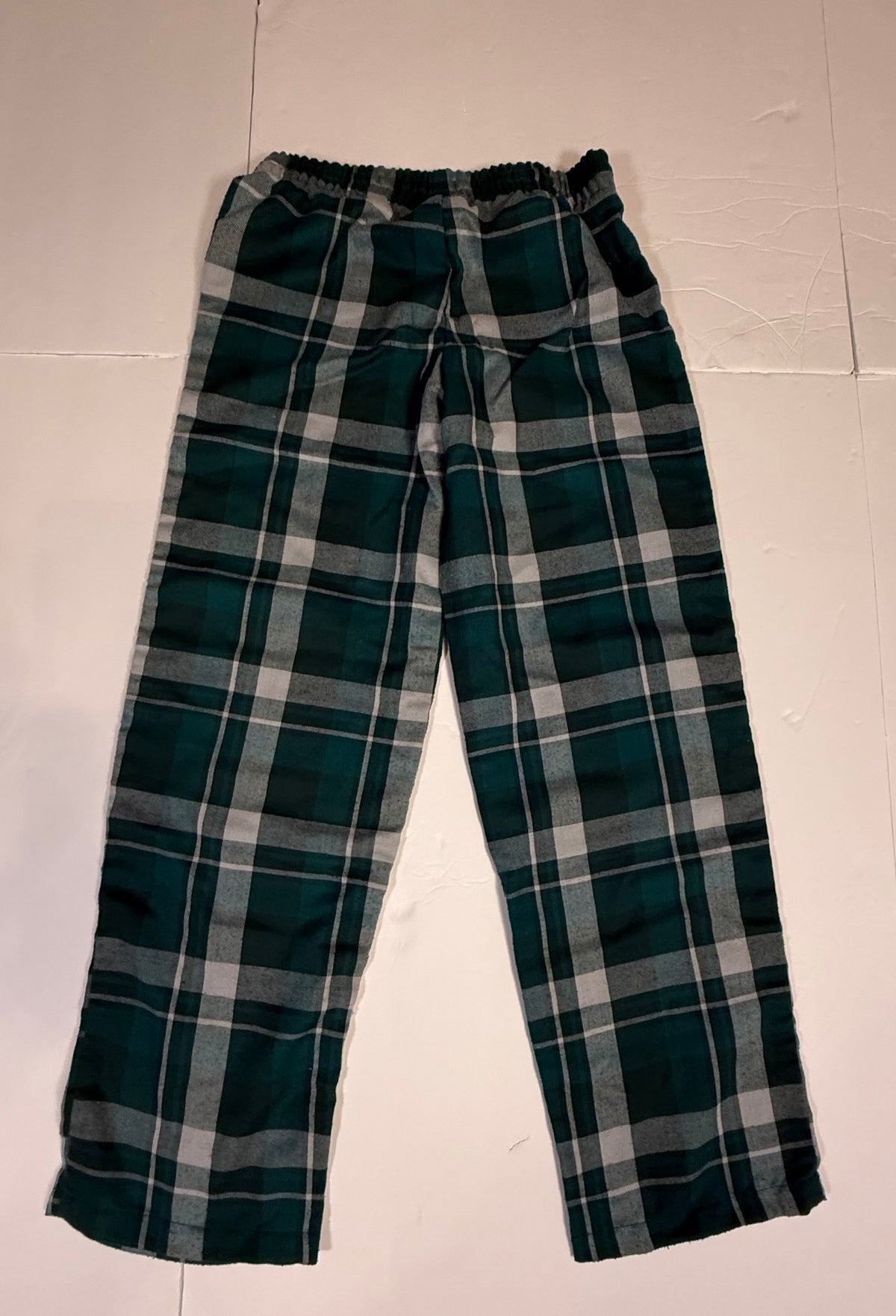 #141 Boys Large 10/12 Cat & Jack Green Flannel Pants