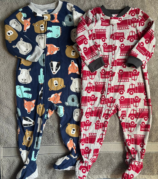 Seller #13 REDUCED Carter’s boys 12 months fleece sleeper pajamas bundle