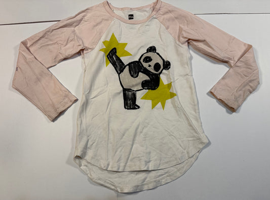#180 Girls 5 Tea Karate Panda Long Sleeve (2 of 2 available)