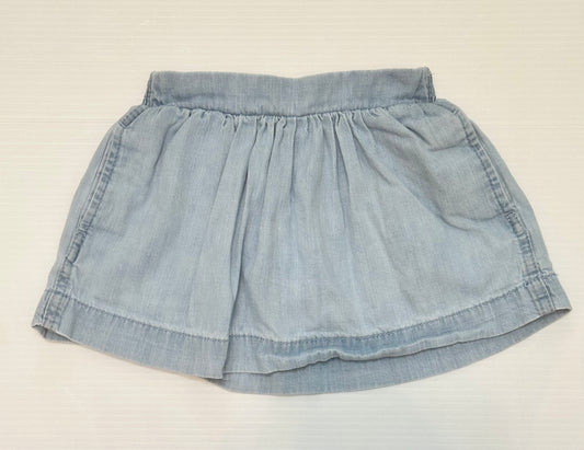 #65 Cat & Jack Girls 2T Jean Skirt with built in shorts + pockets