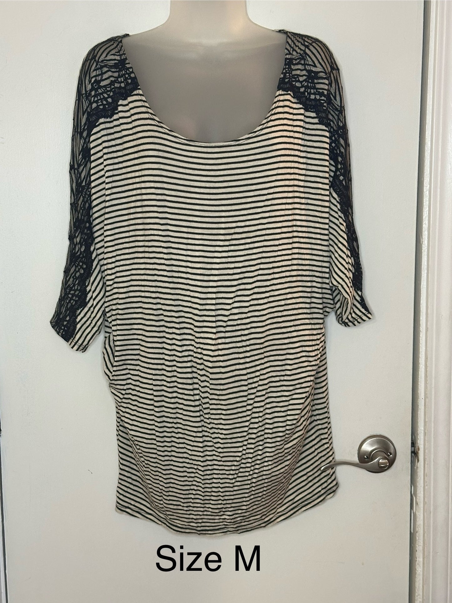 #94 Maternity Striped Shirt with Dolman Sleeves - size M - VGUC