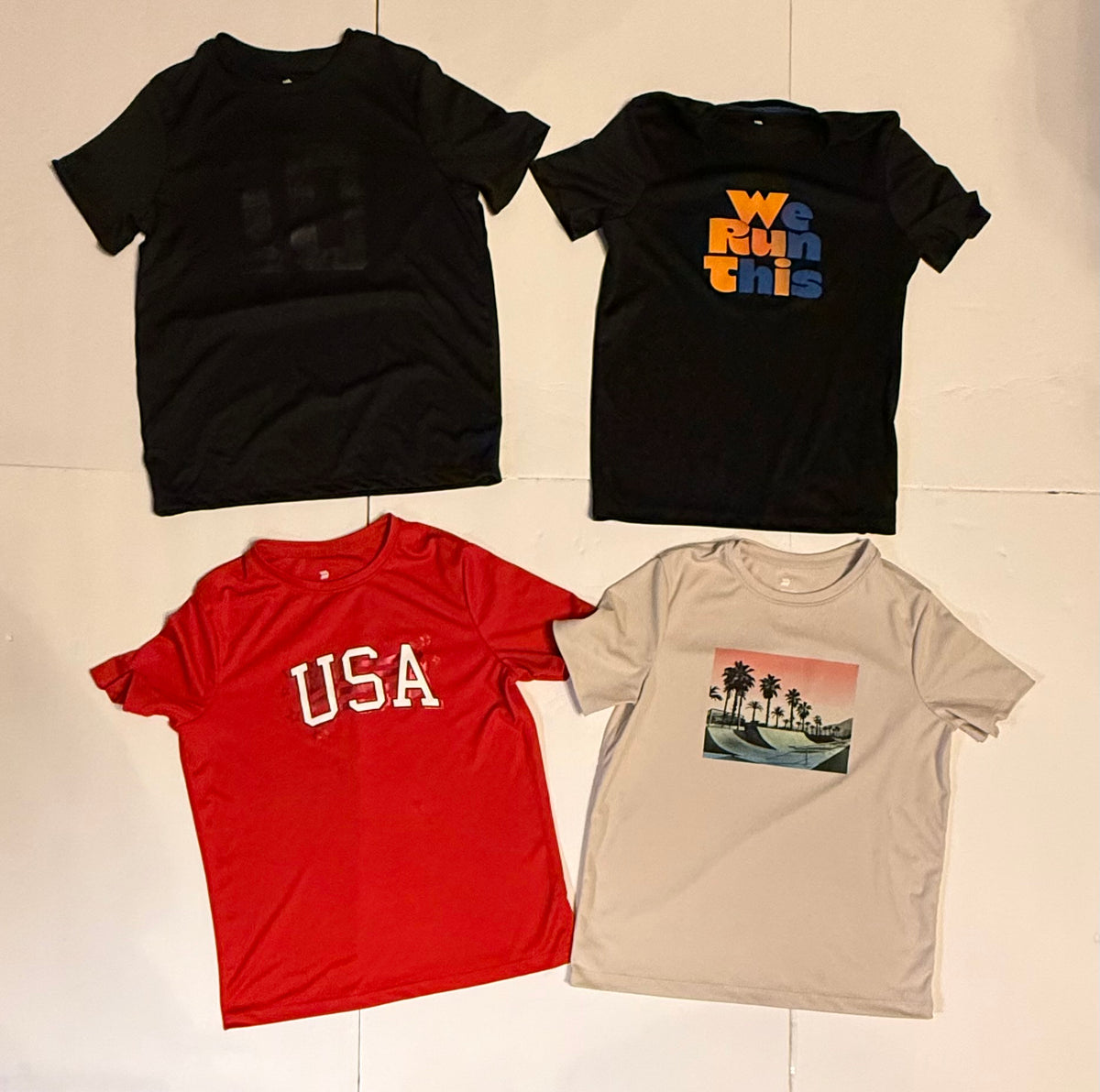 #141 Boys Large 10-12 Set of 4 All in Motion Athletic Shirts