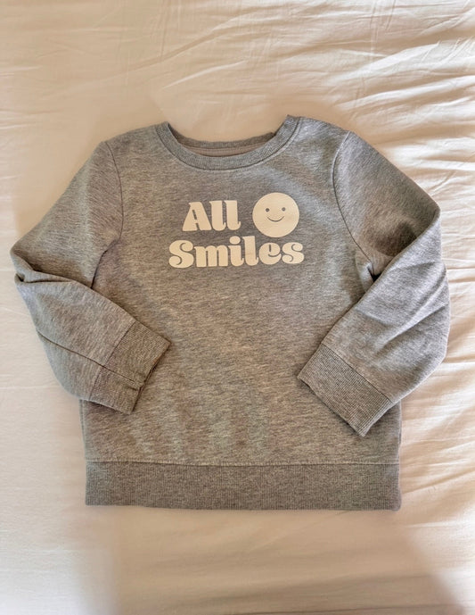 #127 Cat & Jack All Smiles Sweatshirt Girls 3T