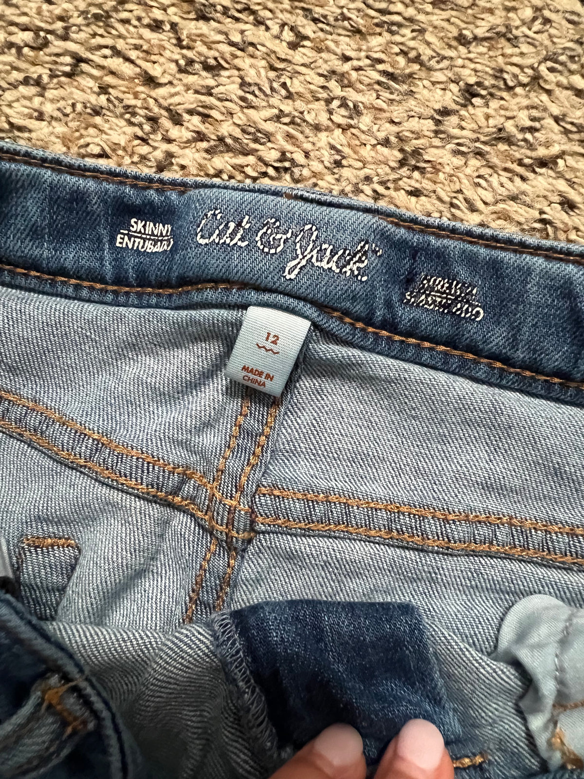 Seller #184 Girls Size 12 Cat & Jack sequin flip jeans
