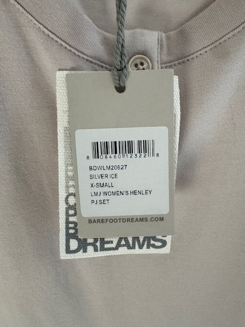 #222 Women's Barefoot Dreams XS Henley PJ Set NWT
