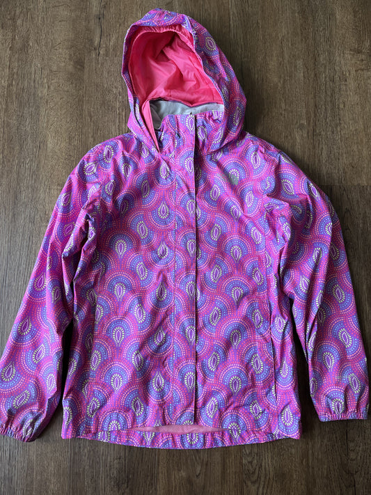 #124 VGUC North Face Pink Rain Jacket Girls Size 10/12