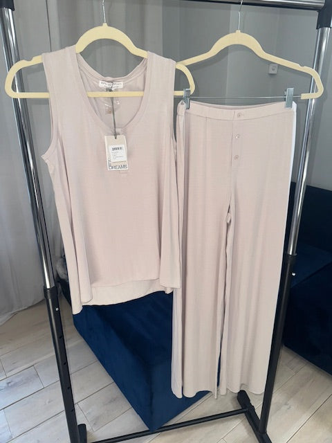 #222 Women's Barefoot Dreams XS Henley PJ Set NWT