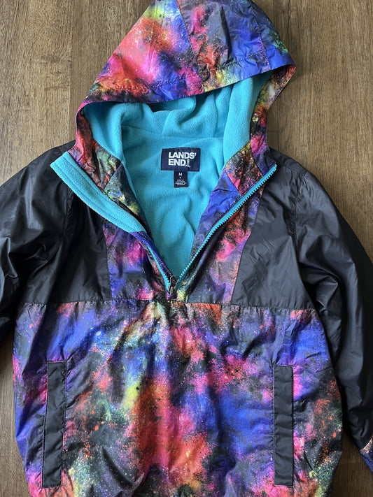 #124 EUC Lands' End Lightweight Jacket Girls Size M 8