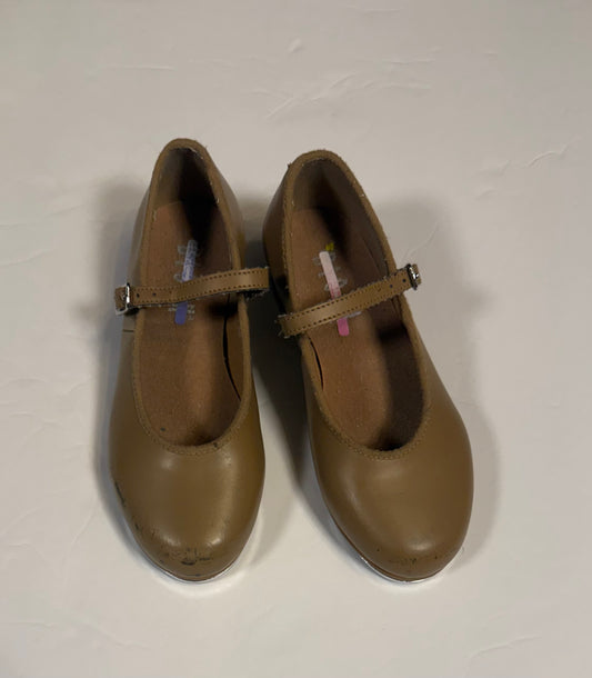 #141 Girls Size 12 Bloch Tan Tap Shoes