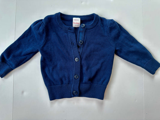 Hanna Andersson Girl 2T/85 Navy Cardigan, washed but never worn