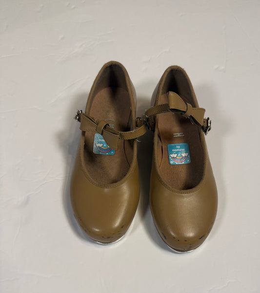 #141 Girls Size 11.5 Bloch Tan Tap Shoes