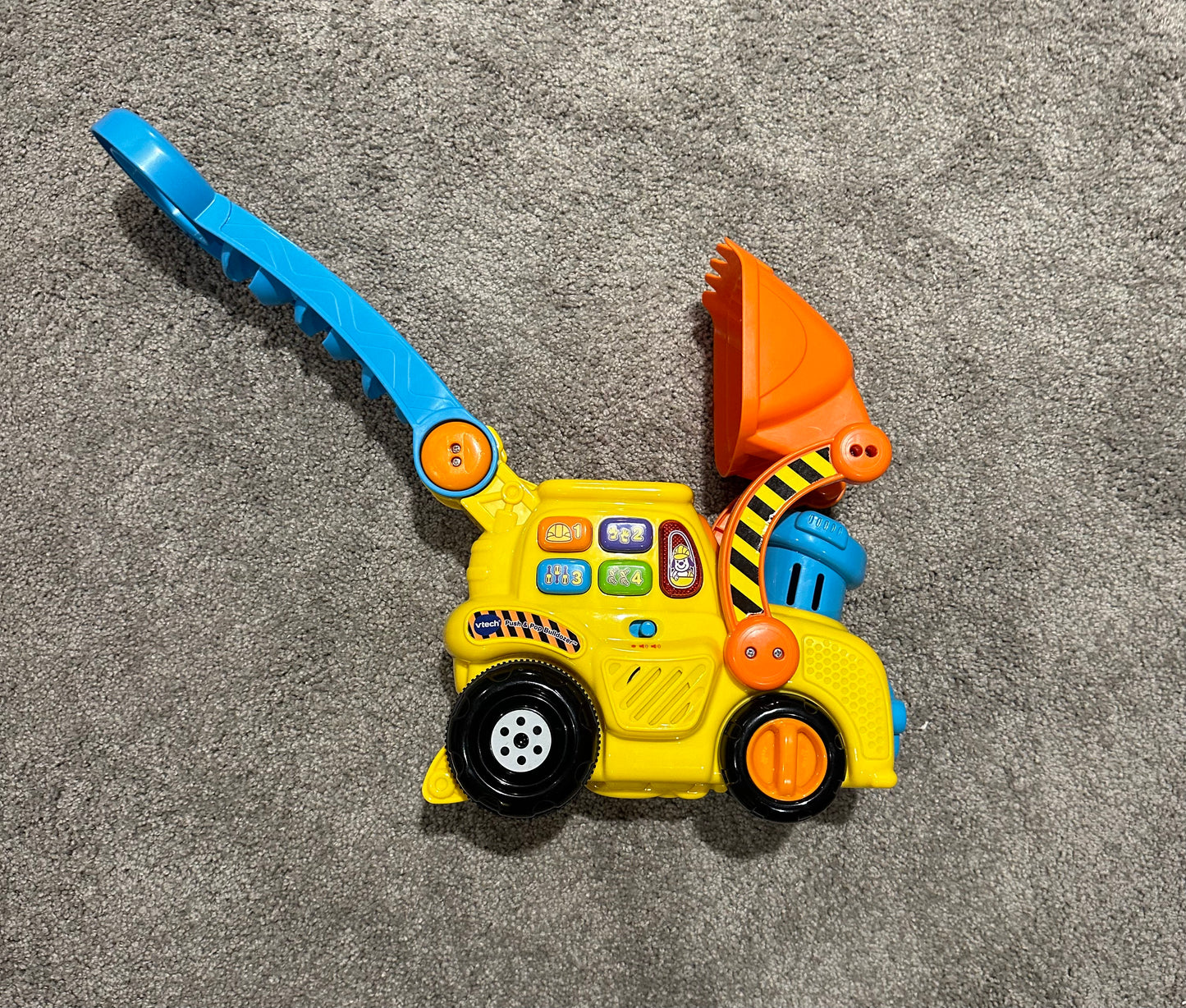 #91B VTech Push and Pop Bulldozer